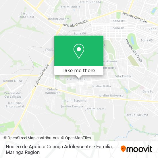 Núcleo de Apoio a Criança Adolescente e Família map