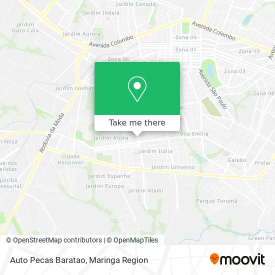 Auto Pecas Baratao map
