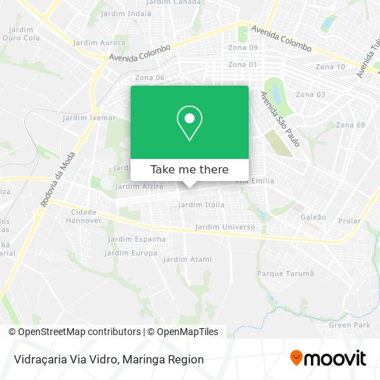 Vidraçaria Via Vidro map