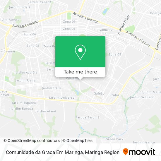 Comunidade da Graca Em Maringa map