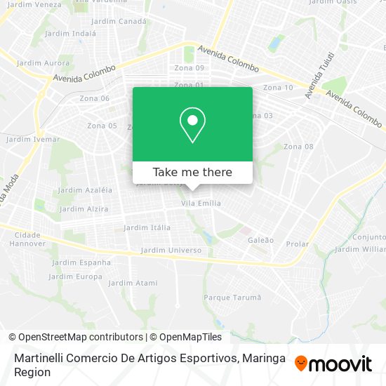 Martinelli Comercio De Artigos Esportivos map