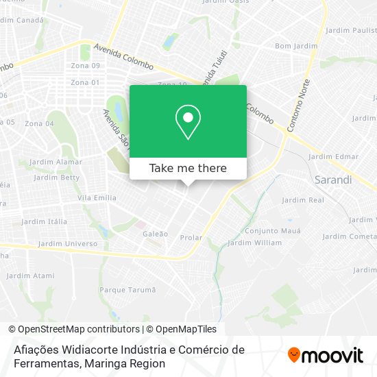 Afiações Widiacorte Indústria e Comércio de Ferramentas map