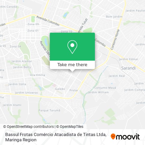 Bassul Frotas Comércio Atacadista de Tintas Ltda map