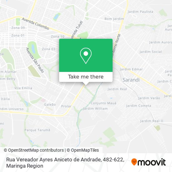 Rua Vereador Ayres Aniceto de Andrade, 482-622 map