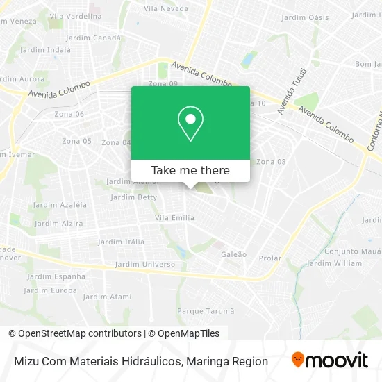Mizu Com Materiais Hidráulicos map