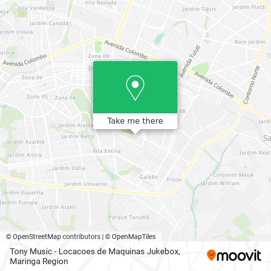 Tony Music - Locacoes de Maquinas Jukebox map