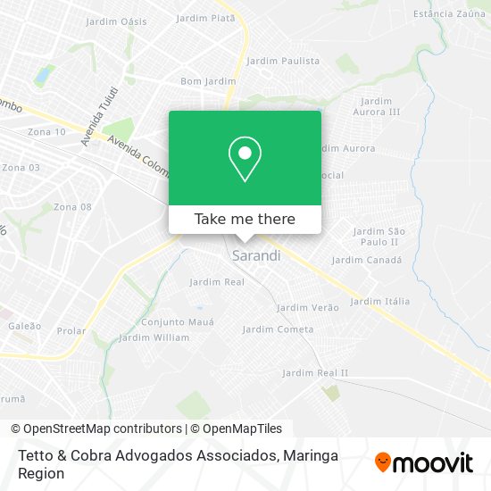Tetto & Cobra Advogados Associados map