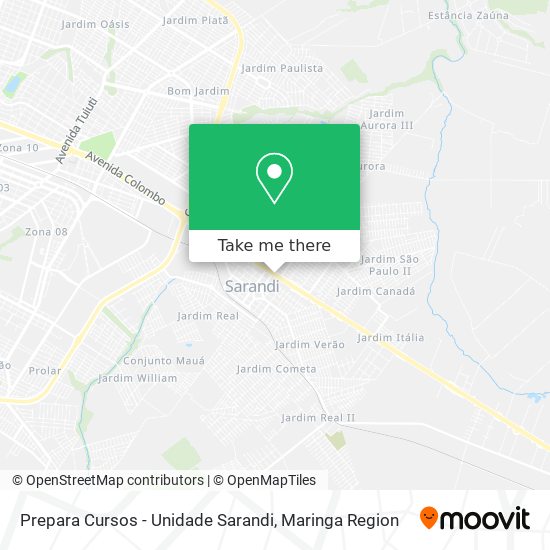 Prepara Cursos - Unidade Sarandi map