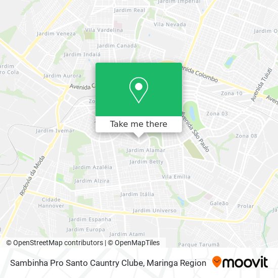 Sambinha Pro Santo Cauntry Clube map