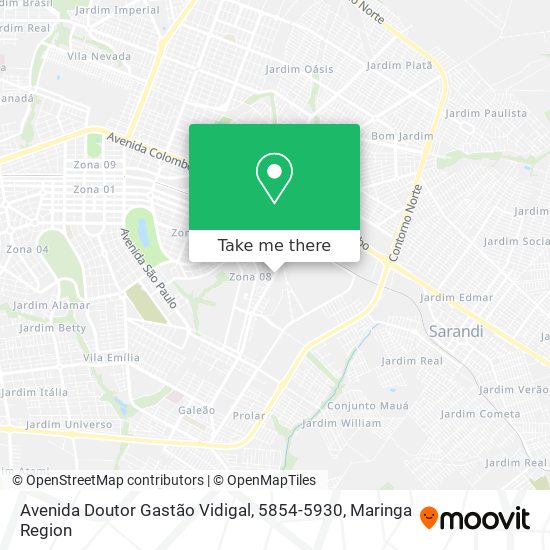 Avenida Doutor Gastão Vidigal, 5854-5930 map