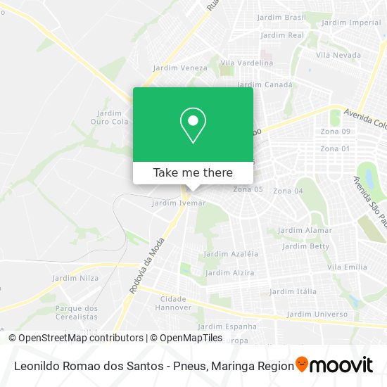 Leonildo Romao dos Santos - Pneus map