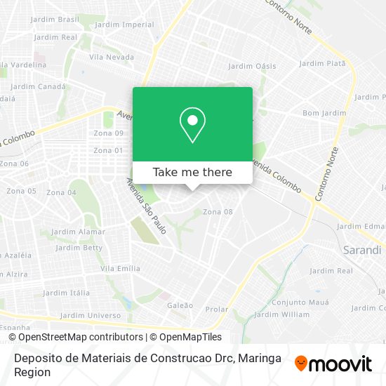 Deposito de Materiais de Construcao Drc map