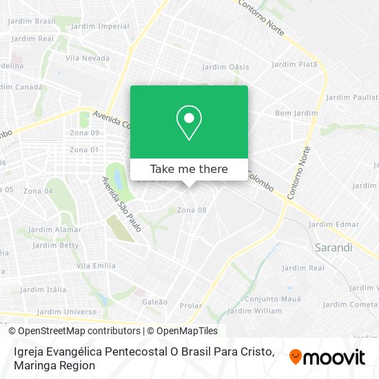 Igreja Evangélica Pentecostal O Brasil Para Cristo map