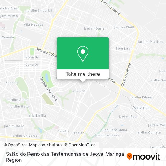 Salão do Reino das Testemunhas de Jeová map