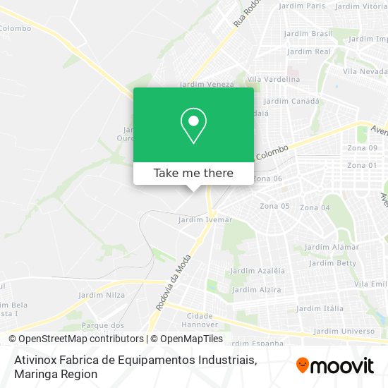 Mapa Ativinox Fabrica de Equipamentos Industriais