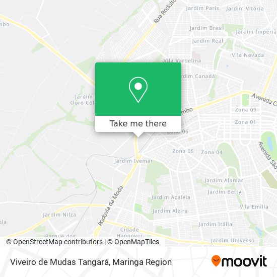 Viveiro de Mudas Tangará map