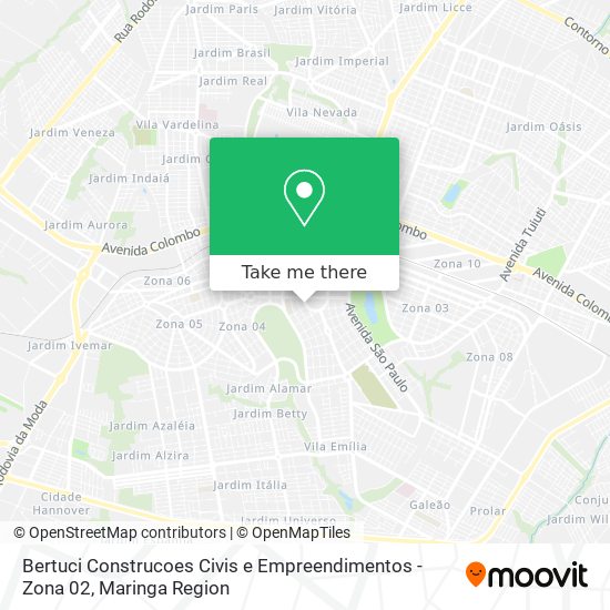 Bertuci Construcoes Civis e Empreendimentos - Zona 02 map