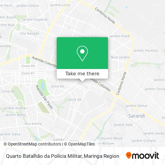 Quarto Batalhão da Polícia Militar map