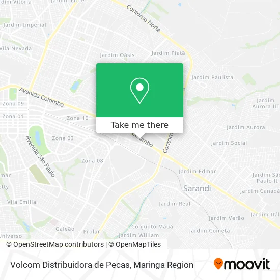 Volcom Distribuidora de Pecas map