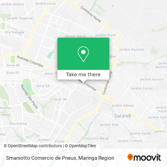 Smaniotto Comercio de Pneus map