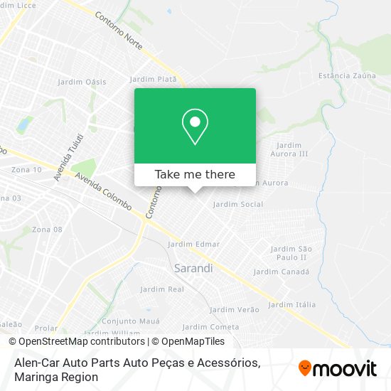 Mapa Alen-Car Auto Parts Auto Peças e Acessórios