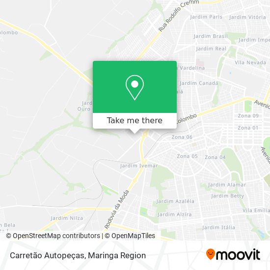 Carretão Autopeças map