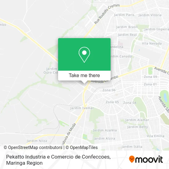 Pekatto Industria e Comercio de Confeccoes map
