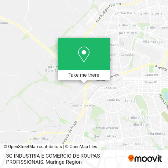 3G INDUSTRIA E COMERCIO DE ROUPAS PROFISSIONAIS map