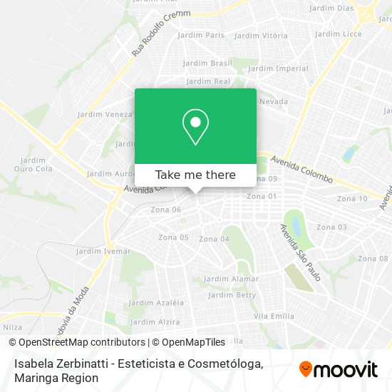 Isabela Zerbinatti - Esteticista e Cosmetóloga map