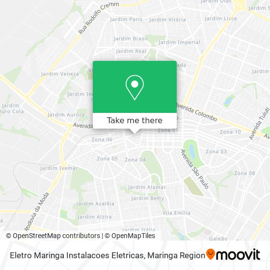 Eletro Maringa Instalacoes Eletricas map