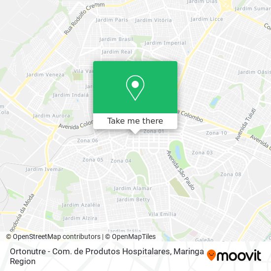 Mapa Ortonutre - Com. de Produtos Hospitalares