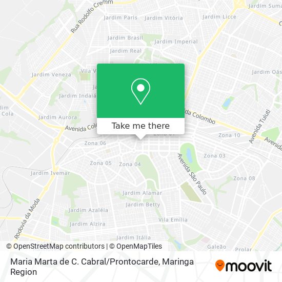 Maria Marta de C. Cabral / Prontocarde map