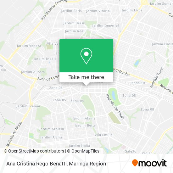 Ana Cristina Rêgo Benatti map