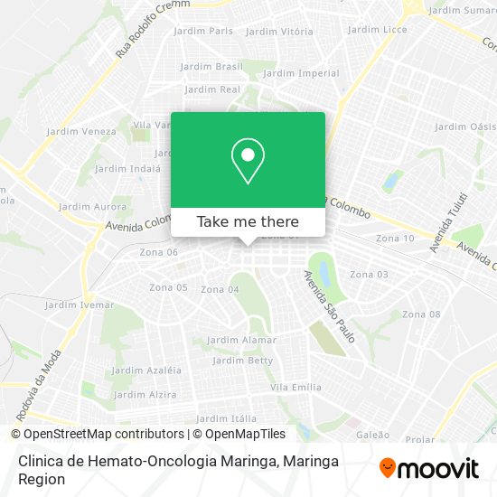 Clinica de Hemato-Oncologia Maringa map