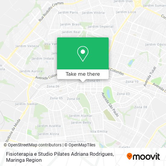 Mapa Fisioterapia e Studio Pilates Adriana Rodrigues