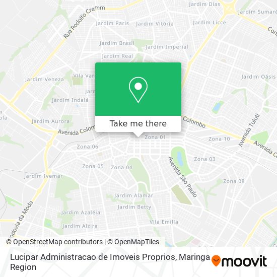 Mapa Lucipar Administracao de Imoveis Proprios