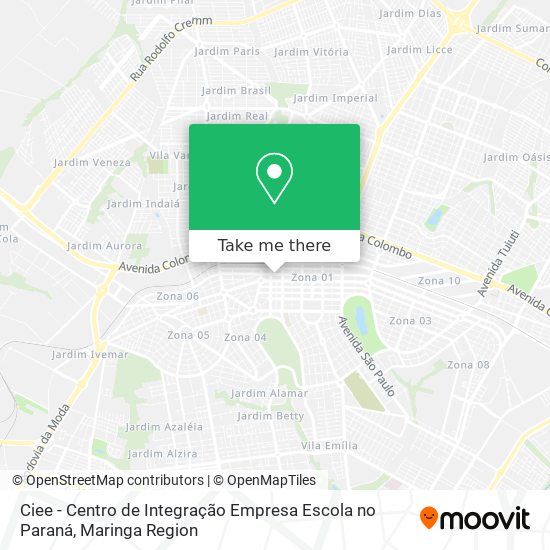 Ciee - Centro de Integração Empresa Escola no Paraná map