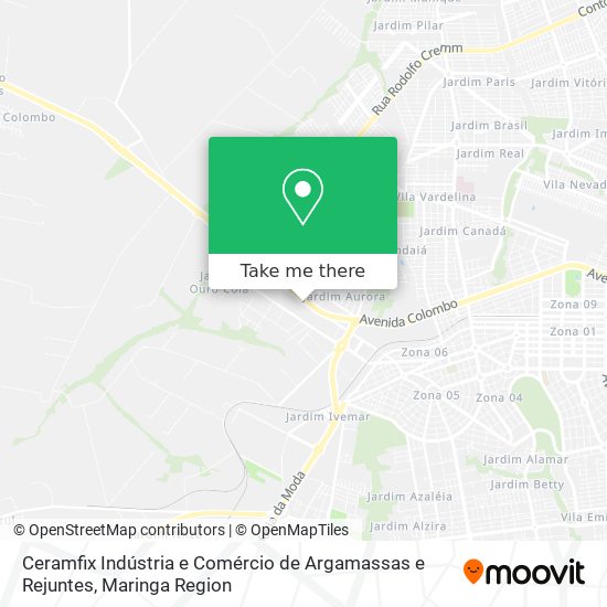 Mapa Ceramfix Indústria e Comércio de Argamassas e Rejuntes