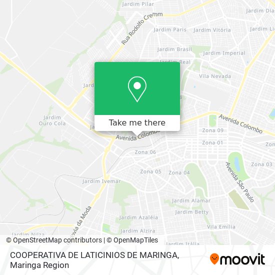 COOPERATIVA DE LATICINIOS DE MARINGA map