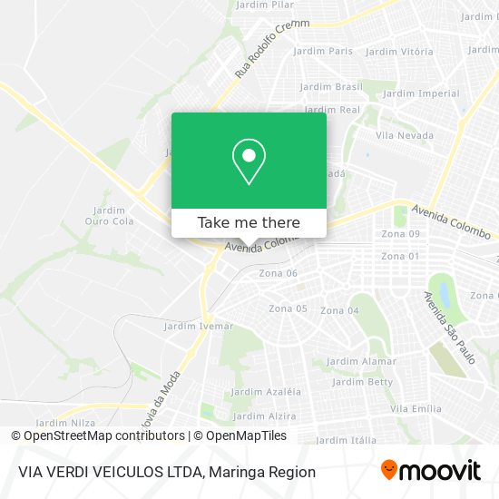 VIA VERDI VEICULOS LTDA map