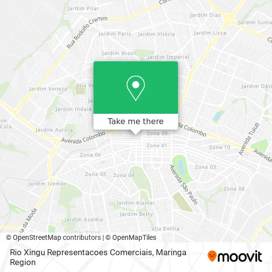 Rio Xingu Representacoes Comerciais map
