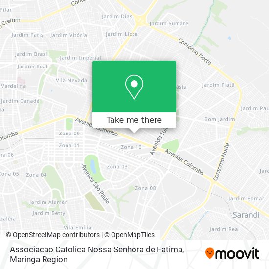 Mapa Associacao Catolica Nossa Senhora de Fatima