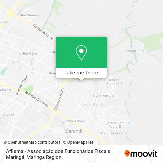 Mapa Affisma - Associação dos Funcionários Fiscais Maringá