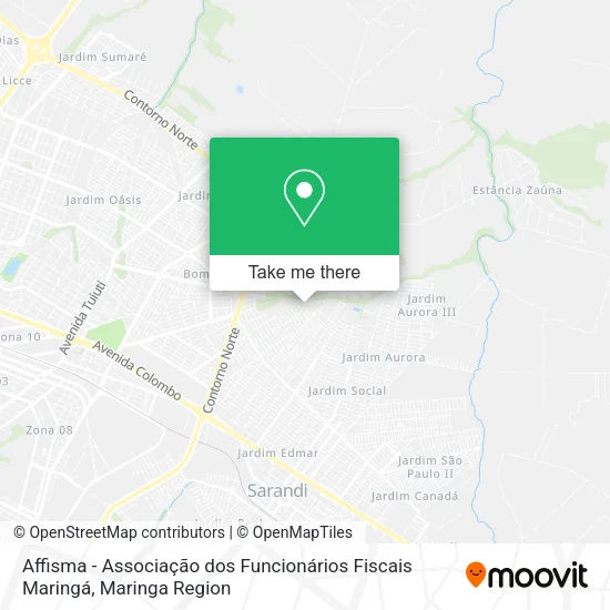Affisma - Associação dos Funcionários Fiscais Maringá map