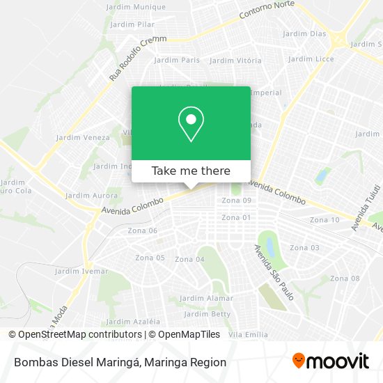 Mapa Bombas Diesel Maringá