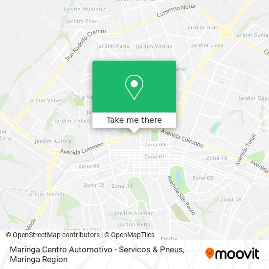 Maringa Centro Automotivo - Servicos & Pneus map