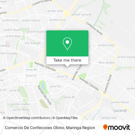 Comercio De Confeccoes Obino map