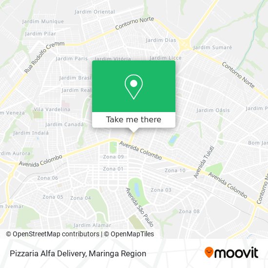 Pizzaria Alfa Delivery map