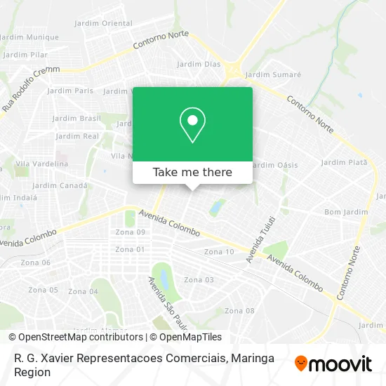 R. G. Xavier Representacoes Comerciais map