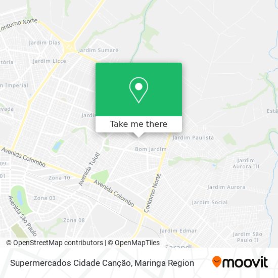 Mapa Supermercados Cidade Canção